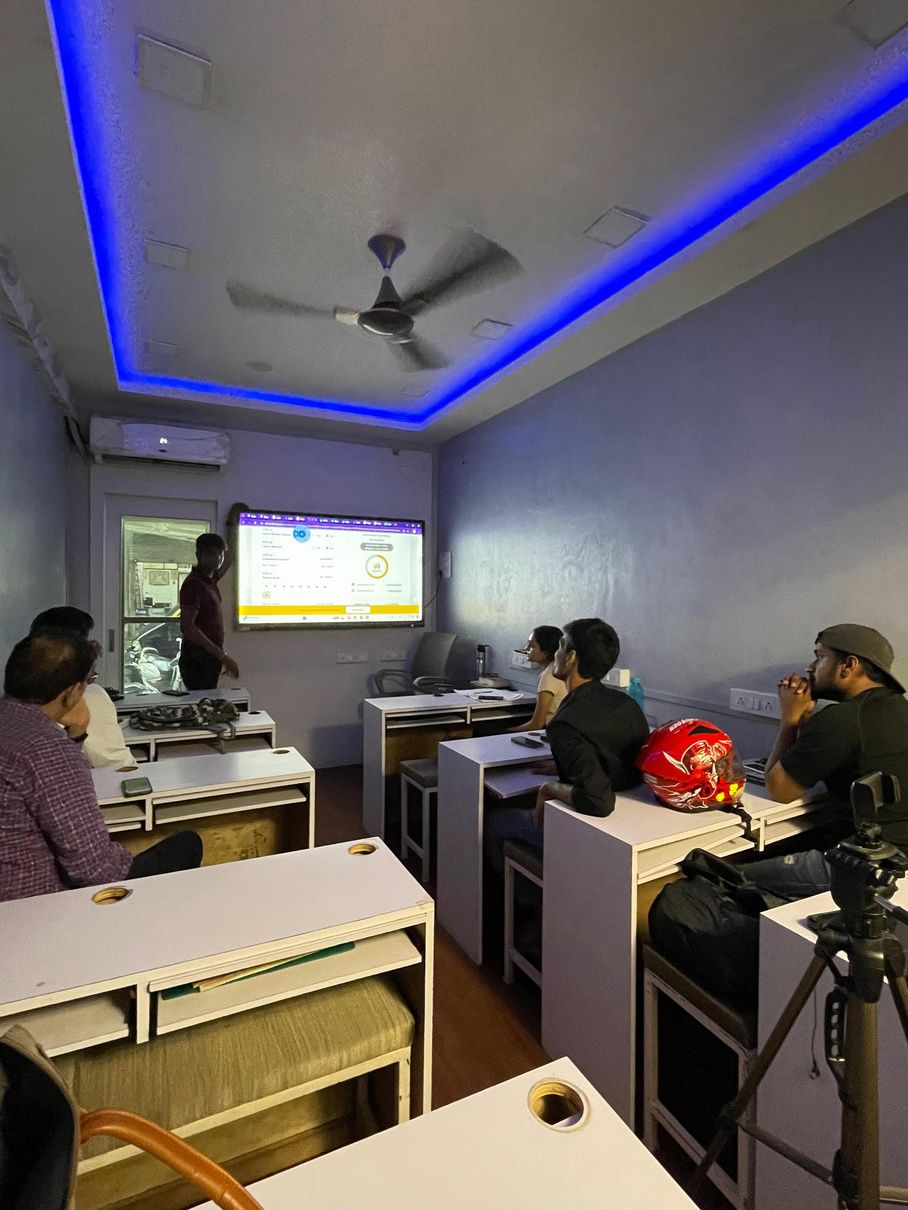 Students attending a session in the SMT classroom